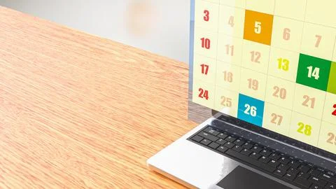 The Calendar for Business concept 3d Rendering. Stockillustratie