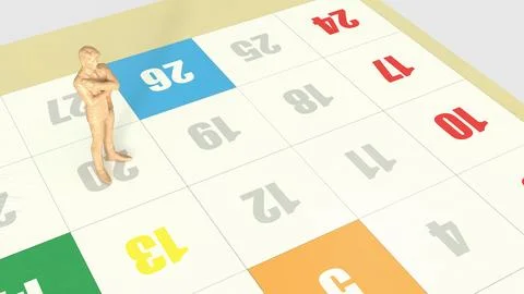 The Calendar for Business concept 3d Rendering. Stockillustratie