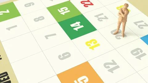 The Calendar for Business concept 3d Rendering. Stockillustratie