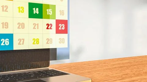 The Calendar for Business concept 3d Rendering. Stockillustratie