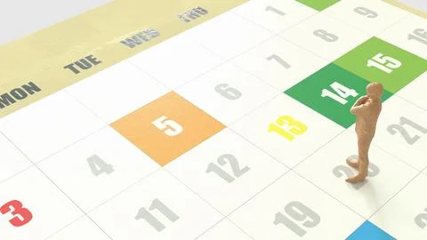 The Calendar for Business concept 3d Rendering. Stockillustratie