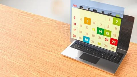 The Calendar for Business concept 3d Rendering. Stockillustratie