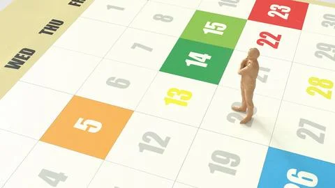 The Calendar for Business concept 3d Rendering. Stockillustratie