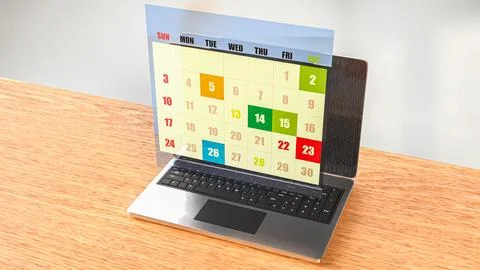 The Calendar for Business concept 3d Rendering. Stockillustratie