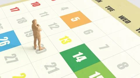 The Calendar for Business concept 3d Rendering. Stockillustratie