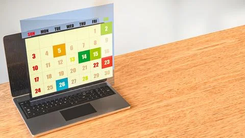 The Calendar for Business concept 3d Rendering. Stockillustratie