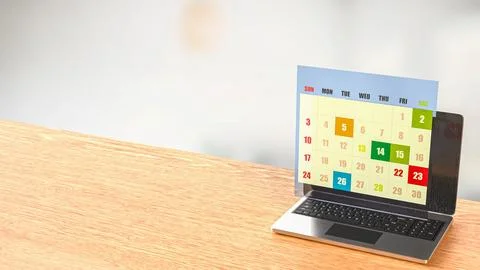 The Calendar for Business concept 3d Rendering. Stockillustratie