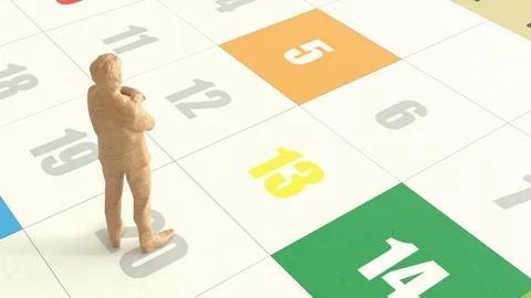 The Calendar for Business concept 3d Rendering. Stockillustratie