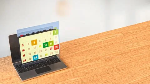 The Calendar for Business concept 3d Rendering. Stockillustratie