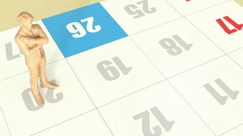 The Calendar for Business concept 3d Rendering. Stockillustratie