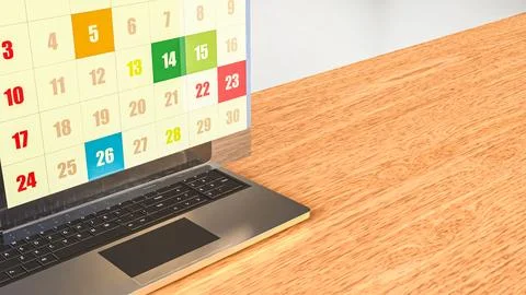 The Calendar for Business concept 3d Rendering. Stockillustratie