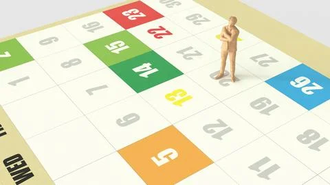 The Calendar for Business concept 3d Rendering. Stockillustratie