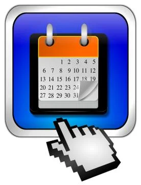 Calendar button with Cursor Stock Illustration