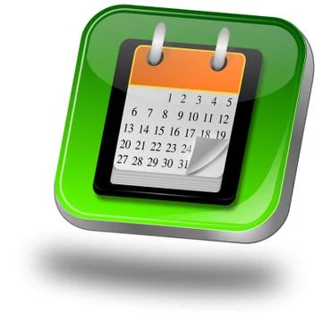Calendar button Stock Illustration