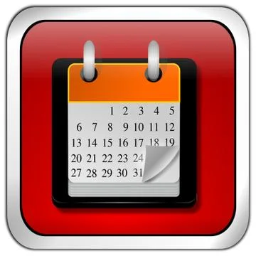 Calendar button Stock Illustration