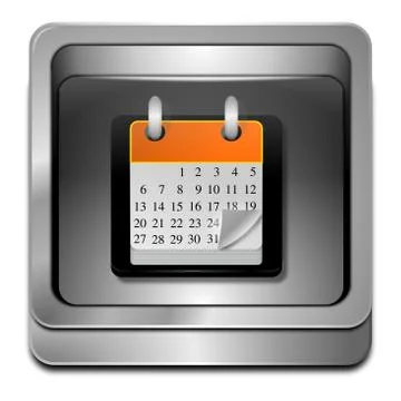 Calendar button Stock Illustration