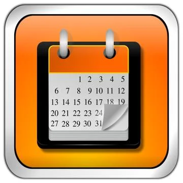 Calendar button Stock Illustration