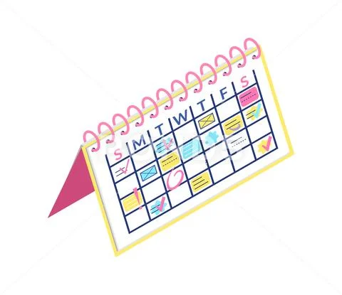 Calendar Cardboard Paper, Business Plan Organizer Stock Illustration