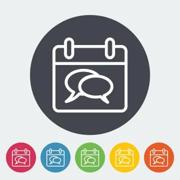 Calendar with chat Stock Illustration