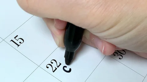 Calendar Check up Stock Footage 115658667