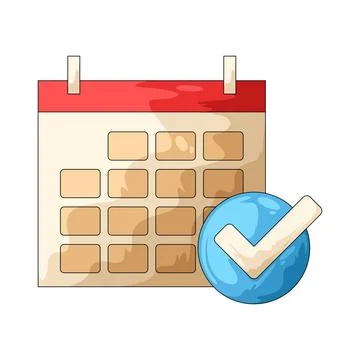 Calendar check illustration Illustration