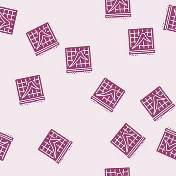 Calendar check mark glyph seamless pattern Stock Illustration