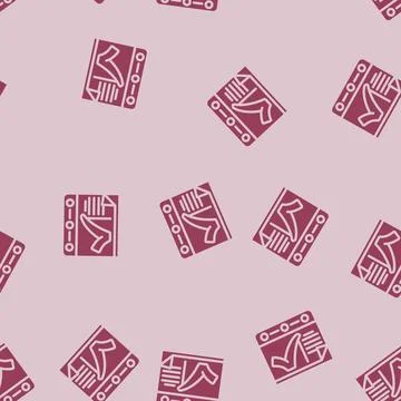 Calendar check mark glyph vector seamless pattern イラスト素材