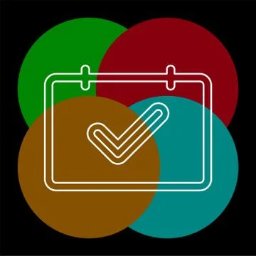 Calendar checkmark icon, vector event Stock Illustration