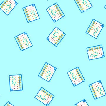 Calendar checkmarks hybrid work vector seamless pattern Stock Illustration
