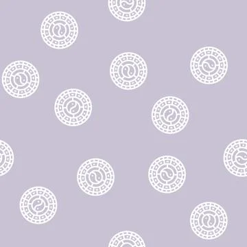 Calendar chinese line vector seamless pattern Stock Illustration