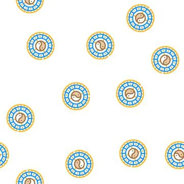 Calendar chinese vector seamless pattern Stock Illustration