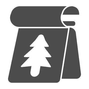 Calendar with Christmas tree solid icon, Winter season concept, fir-tree in 库存插图