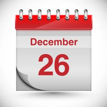 Calendar for Chritmas, vector. Illustrazione stock