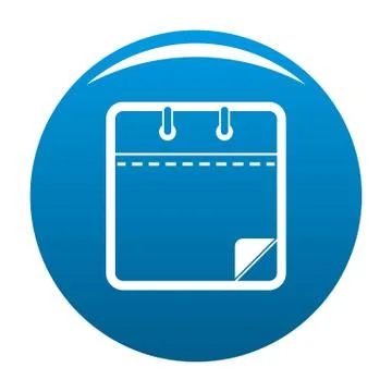 Calendar clean icon blue vector Stock Illustration