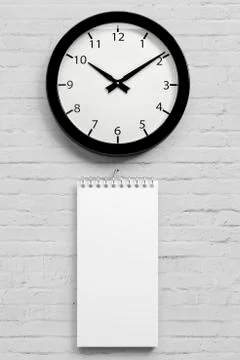 Calendar with Clock Stock Illustration