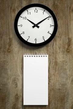 Calendar with Clock Stock Illustration