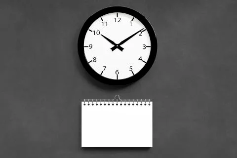 Calendar with Clock Stock Illustration