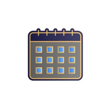 Calendar color gradient vector icon Illustrazione stock