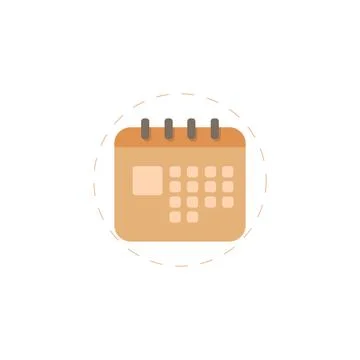 Calendar colored flat vecor icon Illustrazione stock