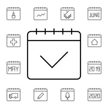 Calendar, complete flat vector icon in calendar pack Illustrazione stock