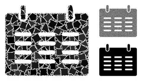 Calendar Composition Icon of Ragged Elements 스톡 일러스트