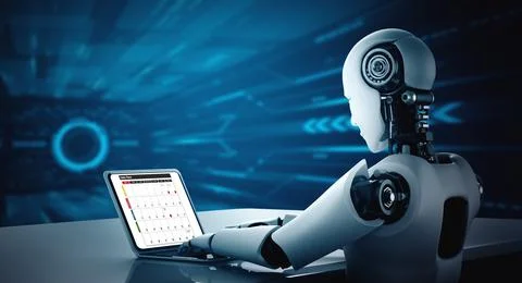 Calendar on computer software application for modish schedule planning Stock Illustration