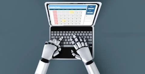 Calendar on computer software application for modish schedule planning Stock Illustration