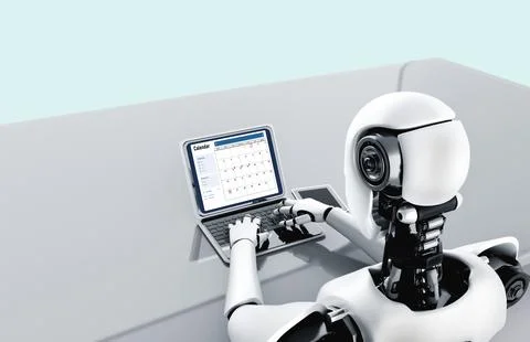 Calendar on computer software application for modish schedule planning Stock Illustration