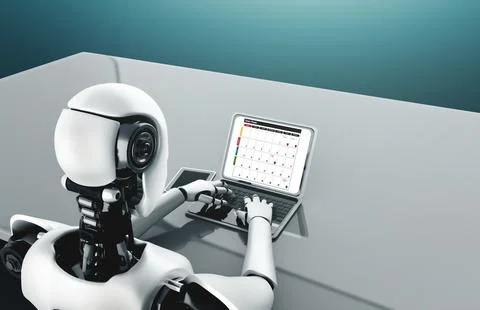 Calendar on computer software application for modish schedule planning Stock Illustration