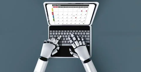 Calendar on computer software application for modish schedule planning Stock Illustration