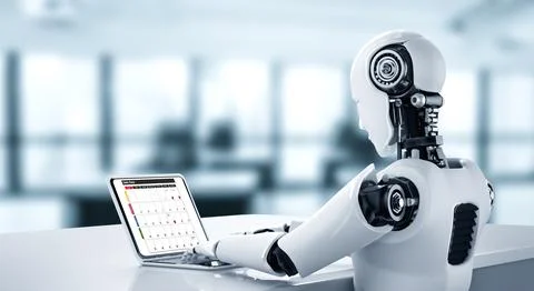 Calendar on computer software application for modish schedule planning Stock Illustration