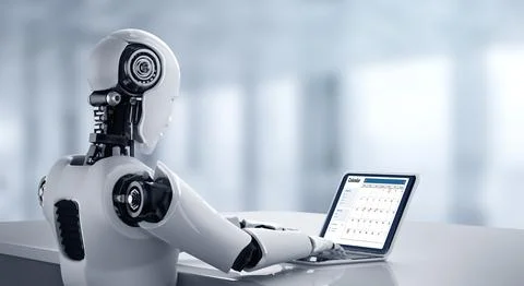 Calendar on computer software application for modish schedule planning Illustrazione stock