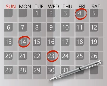 Calendar concept Stock Illustration