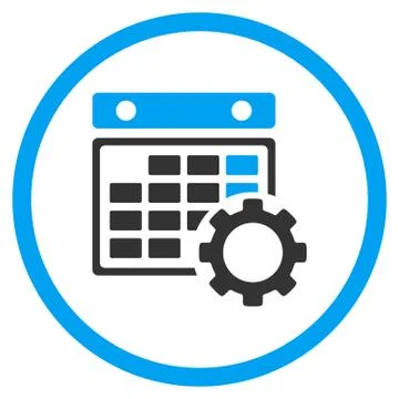 Calendar Configuration Rounded Icon Stock Illustration